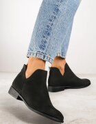  Botine Cowboy Negre Plate decorate cu decupaj și fermoar Lilitma