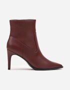  Botine Elegante Bordo pe toc cui cu vârf ascuțit Ittolora