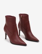  Botine Elegante Bordo pe toc cui cu vârf ascuțit Ittolora
