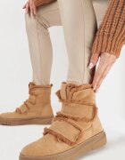  Botine Maro Căptușite cu Blană Decorativă Ibarra