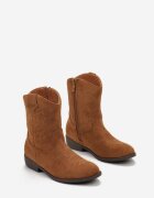  Botine Maro Cowboy cu Cusături Taito