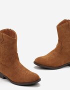  Botine Maro Cowboy cu Cusături Taito