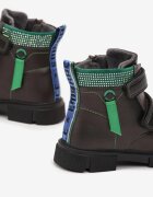  Botine Maro cu Brant de Piele Naturală Nafisah