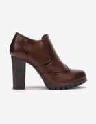  Botine Maro cu toc gros cu fermoar Raftera