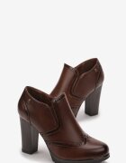  Botine Maro cu toc gros cu fermoar Raftera