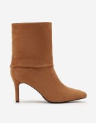  Botine Maro cu toc stiletto și carâmb răsfrânt Mathea