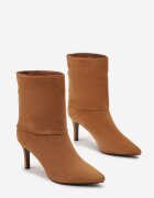  Botine Maro cu toc stiletto și carâmb răsfrânt Mathea