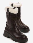  Botine maro plate decorate cu blană Izamirel