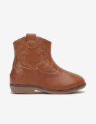  Botine Maro Stil cowboy cu cusături pe talpă plată Lmelie