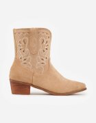  Botine Maro Vices cu Toc Stil Cowboy cu Broderie Nelithraea