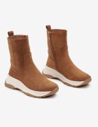  Botine Marouri din Imitație de Piele întoarsă cu Talpă Groasă în Stil Streetwear Reanornna