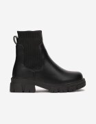  Botine Negre cu Carâmb Elastic Minoo