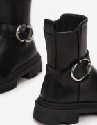  Botine Negre cu Cataramă Tryphena