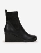  Botine Negre cu Gambă Elastică pe Toc Pană Ouban