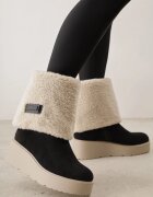  Botine Negre cu pană cu blăniță tip Miel Asnora