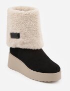  Botine Negre cu pană cu blăniță tip Miel Asnora