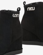  Botine Negre cu pană cu cataramă decorativă cu zirconii Atuna