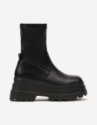  Botine Negre cu platformă înaltă și carâmb mulat Belissara