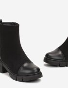  Botine Negre cu toc jos Alimexa