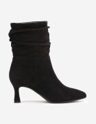  Botine Negre cu toc jos tip kaczuszka cu carâmb încrețit Destin
