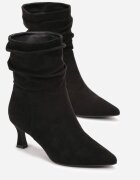  Botine Negre cu toc jos tip kaczuszka cu carâmb încrețit Destin