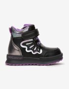  Botine Negre cu Velcro Issa