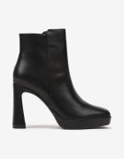  Botine Negre Elegante cu toc gros Tobizola