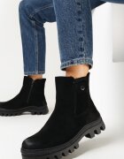  Botine Negre în Stil Cizme Chelsea Sport cu Talpă Groasă Vellinga