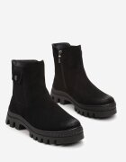 Botine Negre în Stil Cizme Chelsea Sport cu Talpă Groasă Vellinga