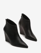  Botine Negre Minimaliste cu platformă și vârf ascuțit Zivizia