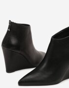  Botine Negre Minimaliste cu platformă și vârf ascuțit Zivizia
