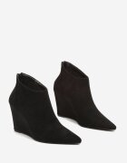  Botine Negre pe Pană cu Vârf Ascuțit Derirya