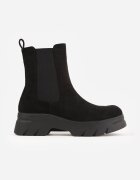  Botine Negre pe talpă groasă cu carâmb elastic Mavirae