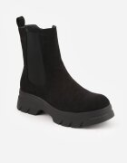  Botine Negre pe talpă groasă cu carâmb elastic Mavirae