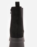  Botine Negre pe talpă groasă cu carâmb elastic Mavirae