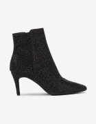  Botine negre pe toc cui decorate cu zirconii Irivian