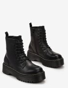  Botine Negre Workeri cu platformă Xulia