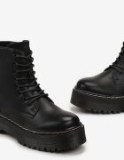  Botine Negre Workeri cu platformă Xulia