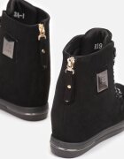  Botine Negru cu argintiu
