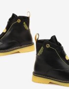  Botine Negru-Galben pe Talpă Groasă cu Strasuri Edinsa