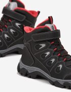 Botine Negru-Roșii de gleznă cu velcro Verves