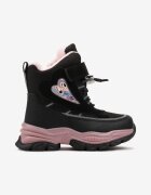  Botine Negru-Roz cu Talpă Groasă cu Velcro Silvaril