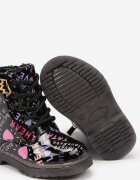  Botine Negru-Roz Trappers Cu fermoar Erissale