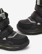  Botine Negru-Verde cu Branț din Piele Metalice Phelaleia