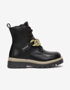  Botine Negru-Verde stil worker cu Lanț Helippe