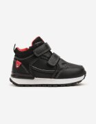  Botine Plate Negre-Roșii în Stil Sneakers decorate cu cusături Derizia