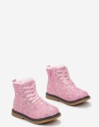  Botine Roz închis Stil worker Decorate cu model floral Ninavar
