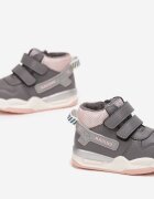  Botine Sport Gri cu scai din piele ecologică cu talpă plată Mabaria