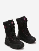 Botine Sport Negru-Fucsia cu Carâmb Înalt Căptușite Fardana