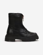  Botine stil worker Negre cu fermoar în față Fabiane